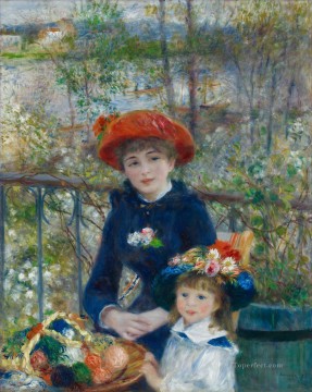 two boys singing Painting - Two Sisters On the Terrace Renoir